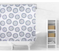 Шторка для ванної кімнати Eco Fabric Абстракція з люверсами поліестер 180 х 180 см