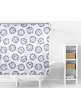 Шторка для ванної кімнати Eco Fabric Абстракція з люверсами поліестер 180 х 180 см