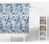 Шторка для ванної кімнати Eco Fabric Море з люверсами поліестер 180 х 180 см