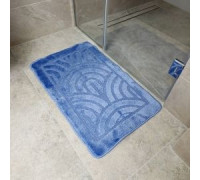 Килимок для ванних кімнат поліпропіленовий TM DarianA Econom 50*80 синій орнамент