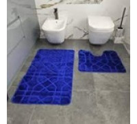 Килимок для ванних кімнат поліпропіленовий DarianA Standard 60*100 синій геометрія