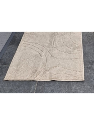 Набір килимків для ванних кімнат тафтинговий Dariana Joy 57*100+57*50 з вирізом бежевий геометрія