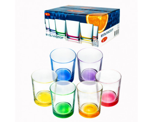 Набір склянок New York Брайт colors низьких 250 мл. 6 шт.