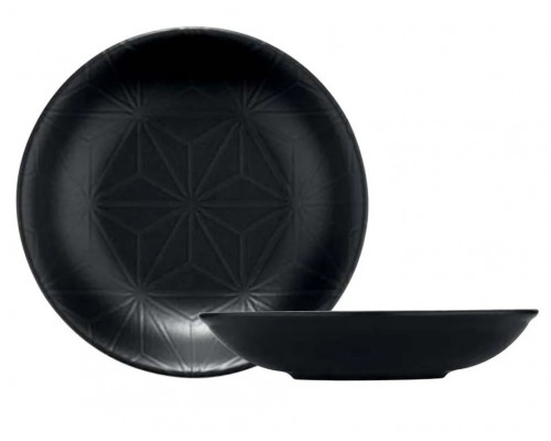 Тарілка глибока Kutahya NanoKrem black d-21 см., чорний