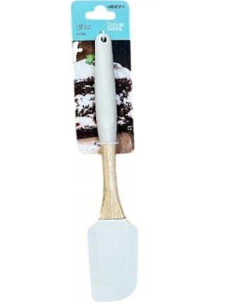 Лопатка Ardesto Tasty Baking, 25см, силікон, дерево, сірий світлий