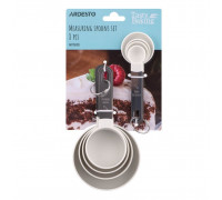 Набір мірних ложок Ardesto Tasty Baking, 8шт, пластик, нержавіюча сталь, сірий світлий