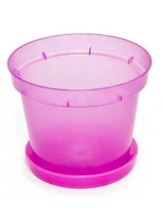 Вазон для орхідей з піддоном 130 мм. (бузковий)