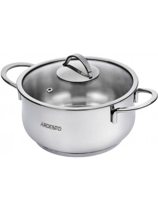 Каструля Ardesto Black Mars 1,1 л., скляна кришка, нержавіюча сталь