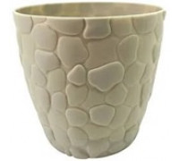 Вазон Elif Plastiс "Камінці" 14,5*13 см; 1,6 л. . (бежевий) 