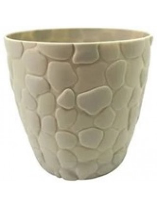 Вазон Elif Plastiс "Камінці" 14,5*13 см; 1,6 л. . (бежевий) 