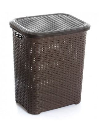 Корзина для білизни 45 л Tuffex "Ротанг", 31,5*41*47,5 см (коричневий)
