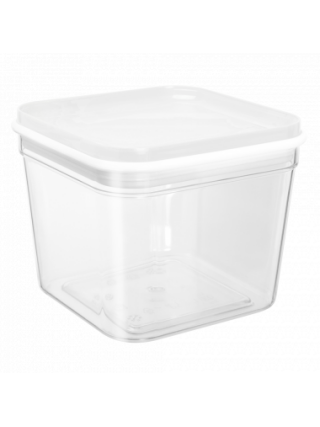 Контейнер для сипучих продуктів Алеана "Фікс" 0,6л. (прозора/біла)