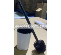 Набір щітка для унітазу з підставкою Ardesto Vigor 9.9x15/39см, поліпропілен, нержавіюча сталь, білий