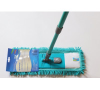 Швабра - полотер для підлоги, лапша Feniks Premium Lux БІРЮЗА товста ручка, телескопічна 