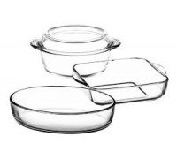 Набір форм для запікання Pasabahce Borcam 3 пр. (59034+59084+59003)