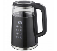 Чайник електричний Kamille 1,7 л., скло/пластик (чорний)