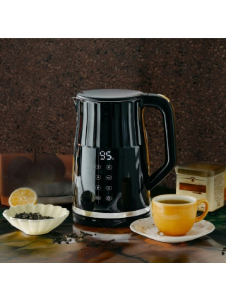 Чайник електричний Kamille 1,7 л., метал/пластик (чорний)