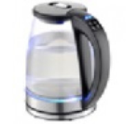 Чайник електричний Kamille 1,7 л., скло/пластик (чорний)