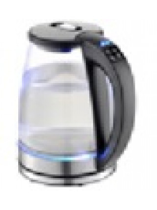 Чайник електричний Kamille 1,7 л., скло/пластик (чорний)