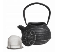 Чавунний чайник Kamille 600 мл, з металевим ситом та емальованим покриттям всередині.