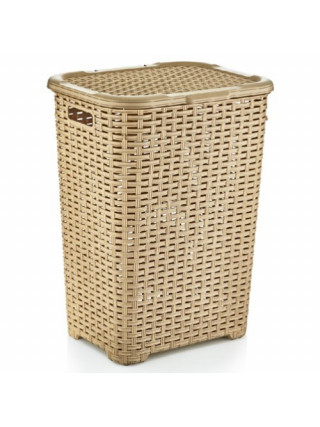 Корзина для білизни 45 л Dunya Rattan 39,5*32.3*53.8 см, (світло-бежевий)
