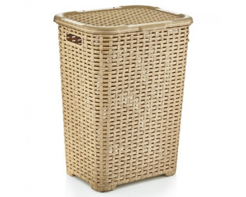 Корзина для білизни 45 л Dunya Rattan 39,5*32.3*53.8 см, (світло-бежевий)