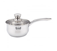 Ківш Krauff 1,2 л зі скляною кришкою діаметр 14 см. 