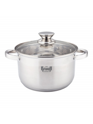 Каструля Krauff 3,3 л діаметр 20 см. зі скляною кришкою 