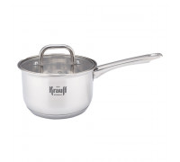 Ківш Krauff 1,2 л зі скляною кришкою діаметр 14 см.