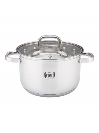 Каструля Krauff 4,4 л діаметр 22 см. зі скляною кришкою 