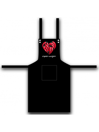 Фартух Kvarta Гаряча штучка, чорний габардин 