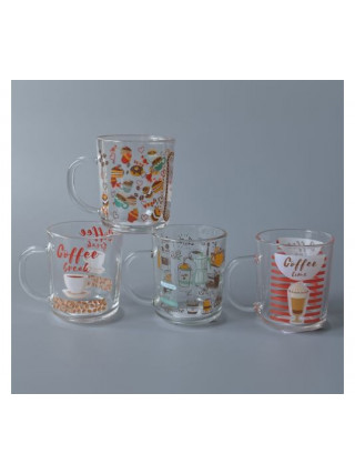 Кружка 220 мл S&T Кава мікс скляна