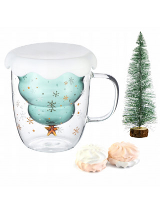 Чашка Kamille 320 мл, з подвійними стінками, 1 шт., боросилікатне скло