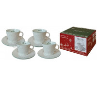 Чашка з блюдцем  240 мл Vittora Снігова вишиванка