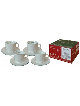 Чашка з блюдцем  240 мл Vittora Снігова вишиванка