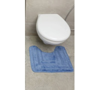 Килимок для ванних кімнат поліпропіленовий TM DarianA Econom u-cut 50*40 синій рамка