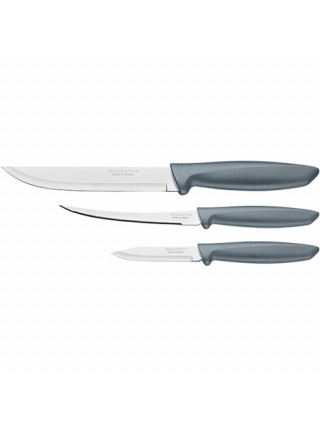 Набір ножів Tramontina PLENUS grey 3 пр. (ножі; для м'яса 152 мм., стейка 127 мм., овочей 76 мм.)