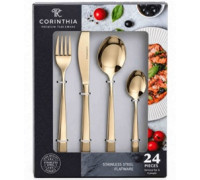 Набір столових приборів Corinthia Capri 24пр. золотистий нержавіюча сталь