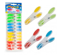 Набір прищіпок для білизни кольорових 12 шт.