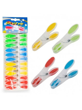 Набір прищіпок для білизни кольорових 12 шт.