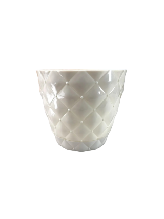 Вазон Elif Plastiс "Ромб" 17,5*16 см; 3 л. (білий)