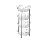 Етажерка універсальна Bursev NOSTALGIA  КВІТКА ПРОЗОРА 40*40*83 см