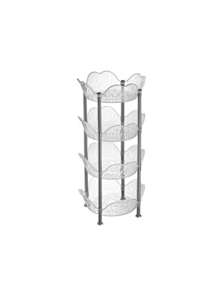 Етажерка універсальна Bursev NOSTALGIA  КВІТКА ПРОЗОРА 40*40*83 см