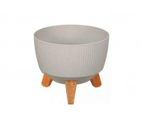 Вазон Elif plastik NOSTALGIA BOWL, на ніжках 19см (кава з молоком)