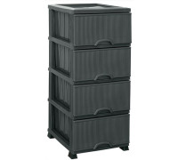 Комод на 4 шухляди NOSTALGIA, Elif plastik, 37,5*45,5*90 см (антрацит)