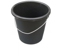 Відро господарське Plastic's Craft 10 л з металевою ручкою чорний 2 сорт