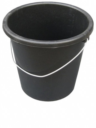 Відро господарське Plastic's Craft 10 л з металевою ручкою чорний 2 сорт