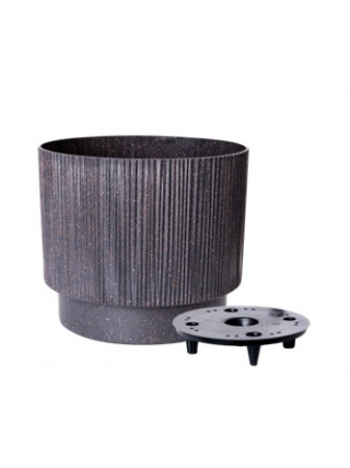 Вазон "Осло" зі вставкою d20см. (граніт WOOD)