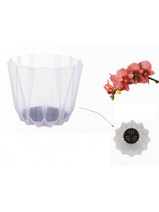 Вазон Elif Plastiс "Prizma" 2,25 л. (прозорий) (20)