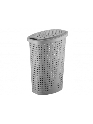 Корзина для білизни 45л SLIM NATUREL  42,5*32*62 см, (сірий)*6
